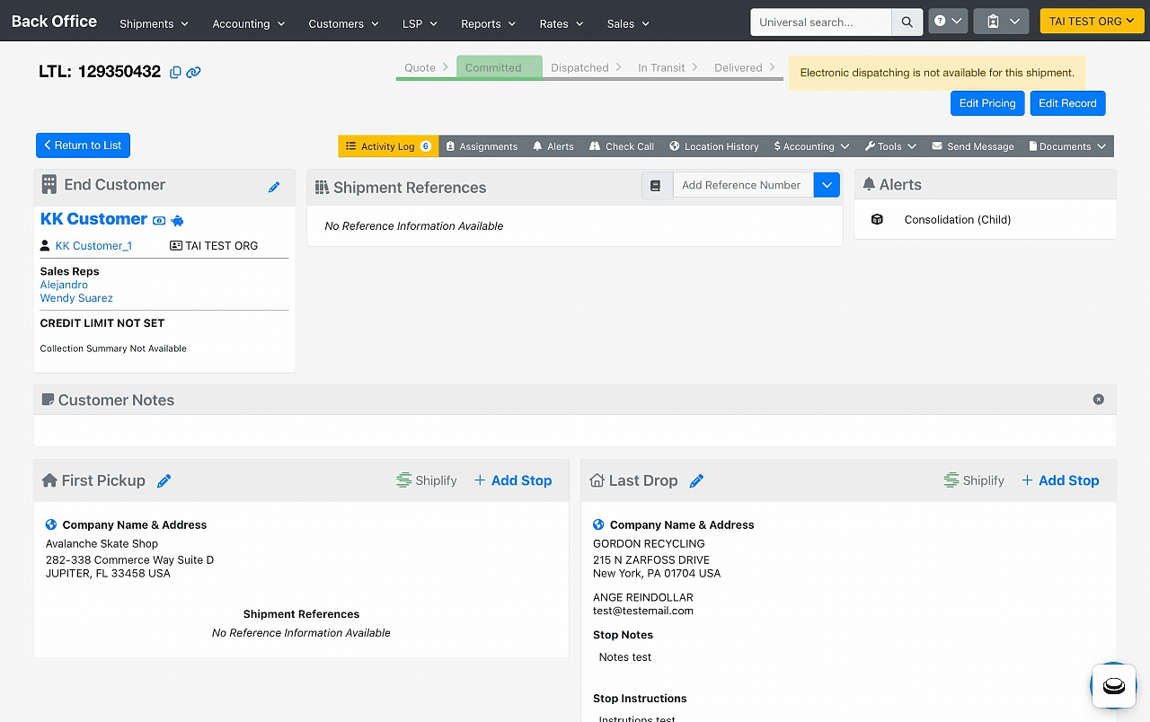 Duplicate a Shipment Record (1)