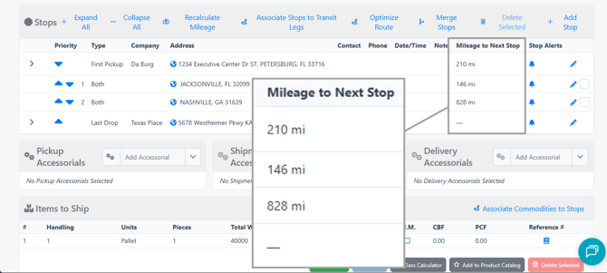 MileageToNextStop-Shipment