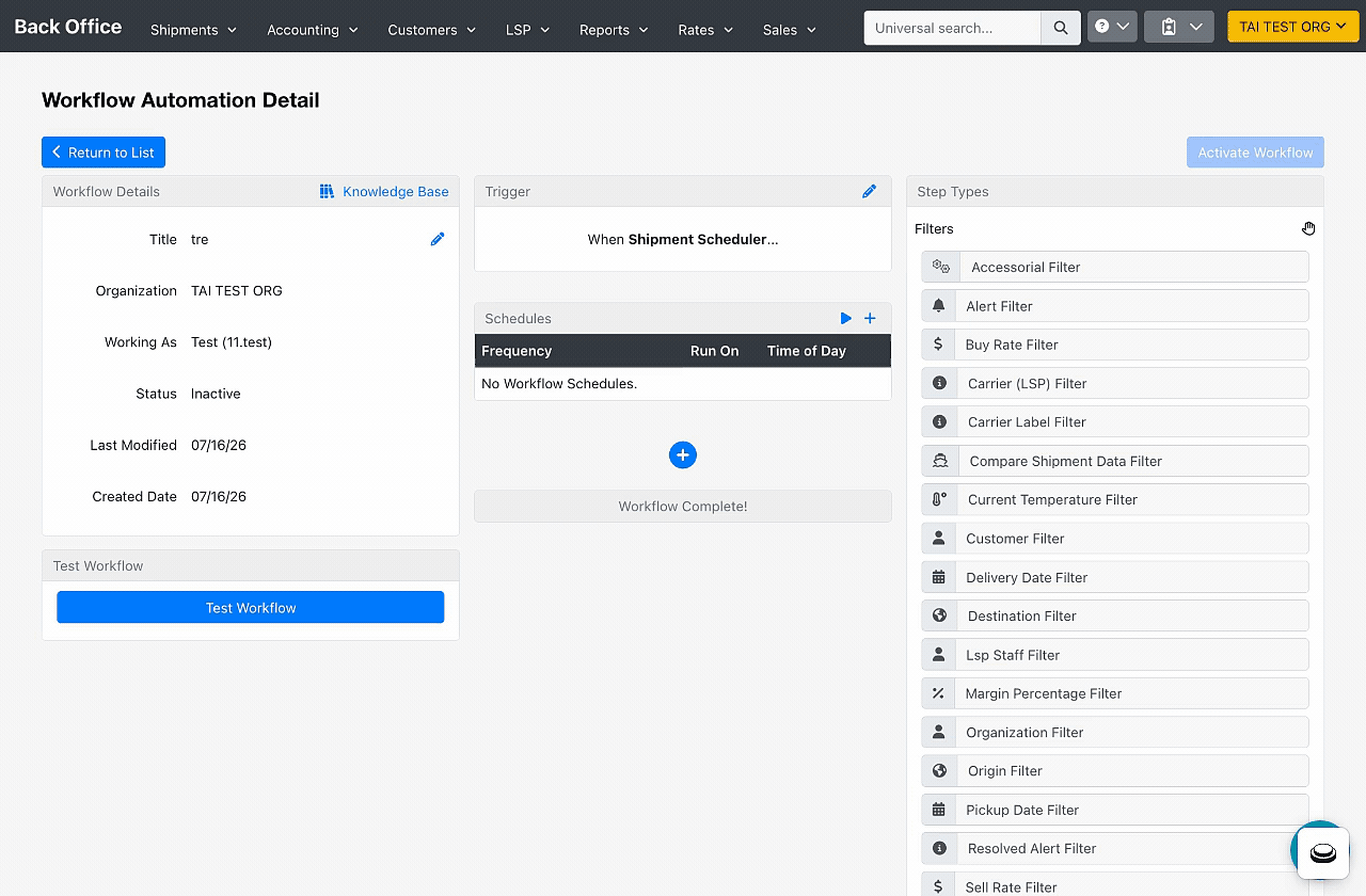 Set a Recurring Workflow Automation Schedule
