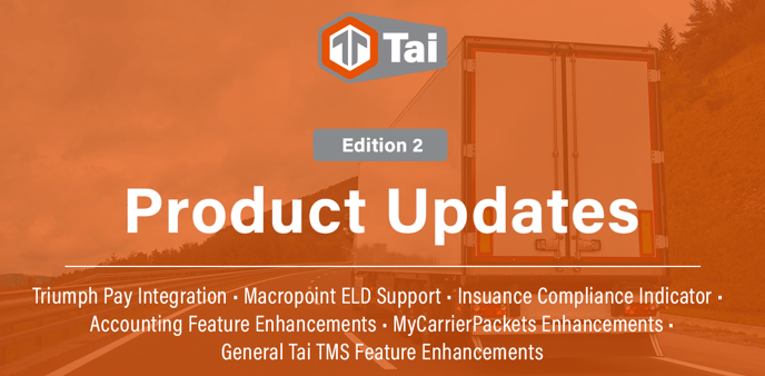 Tai - Product Updates - Edition 2