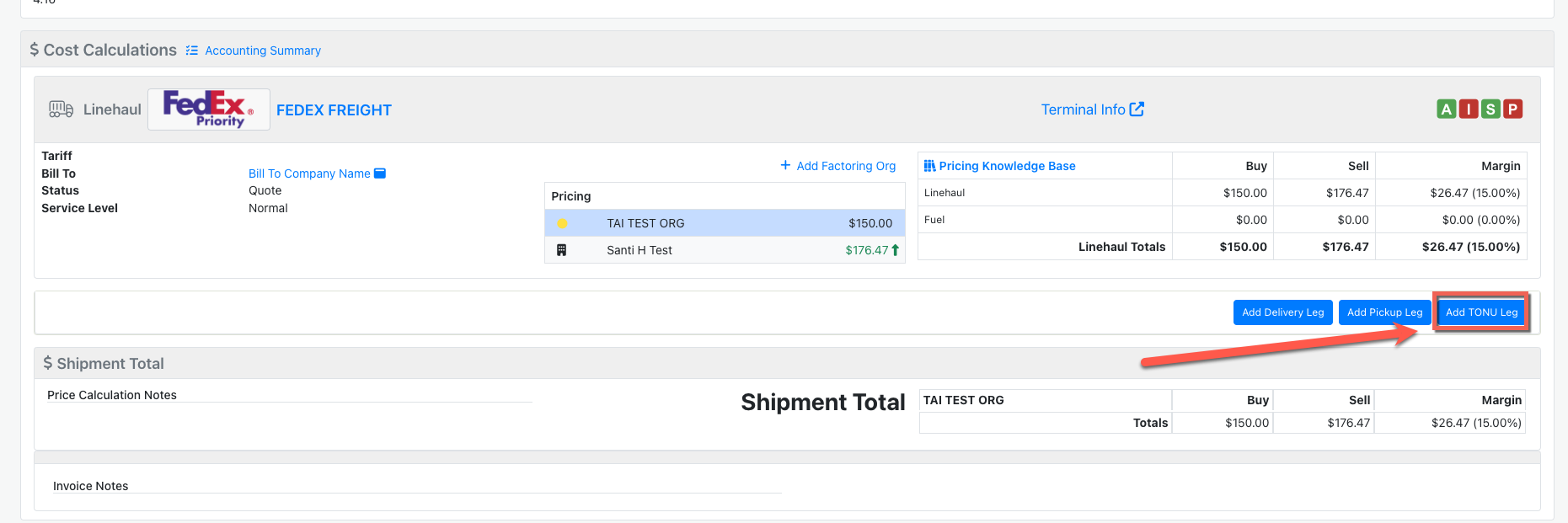 Add TONU Workflow